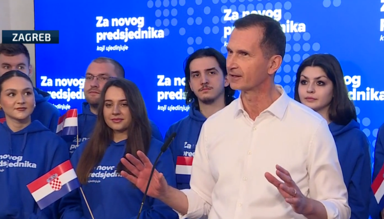 dragan primorac na pressici otkriva slogan predsjedničke kampanje