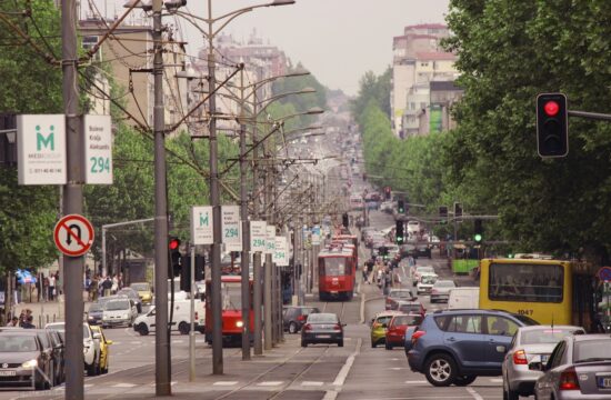 Slika prikazuje centar Beograda