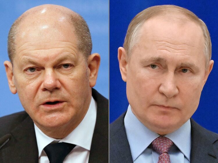 olaf scholz i vladimir putin