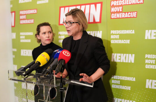 sandra benčić na konferenciji za medije