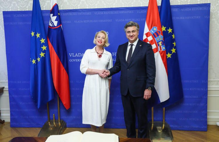 Andrej Plenković i Urška Klakočar Zupančić