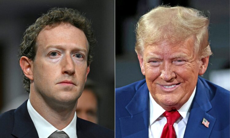 Mark Zuckerberg, Donald Trump